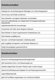 Vorschaubild Kompetenzen zur Bewertung des Lernprozesses  (Arbeits- und Sozialverhalten)