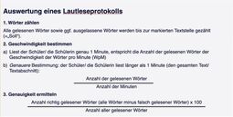 Vorschaubild Anleitung Auswertung Lautleseprotokoll