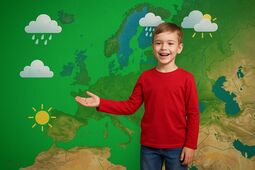 Vorschaubild Wetterbericht mit GreenScreenTechnik (Bild von ChatGPT)